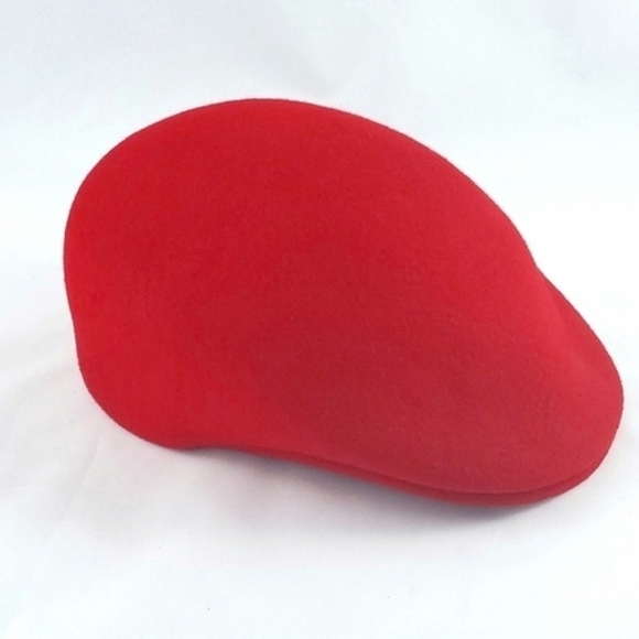 Mantles Unisex Red 100% Wool Cap Hat One Size - Picture 1 of 9